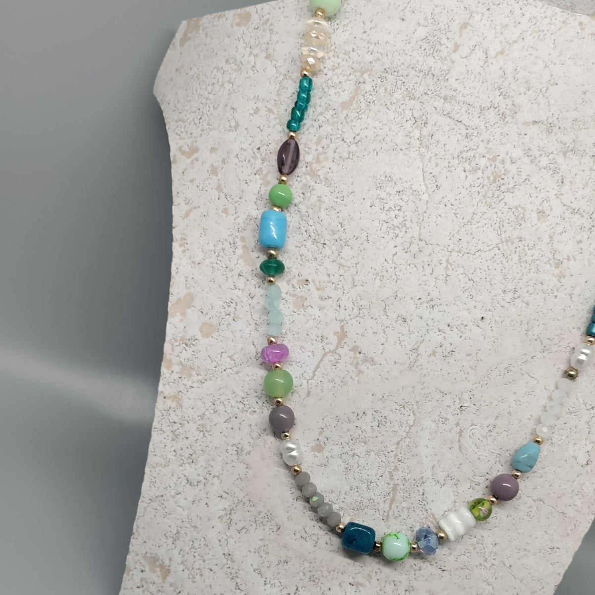 Cotton Candy Skies Beaded Necklace