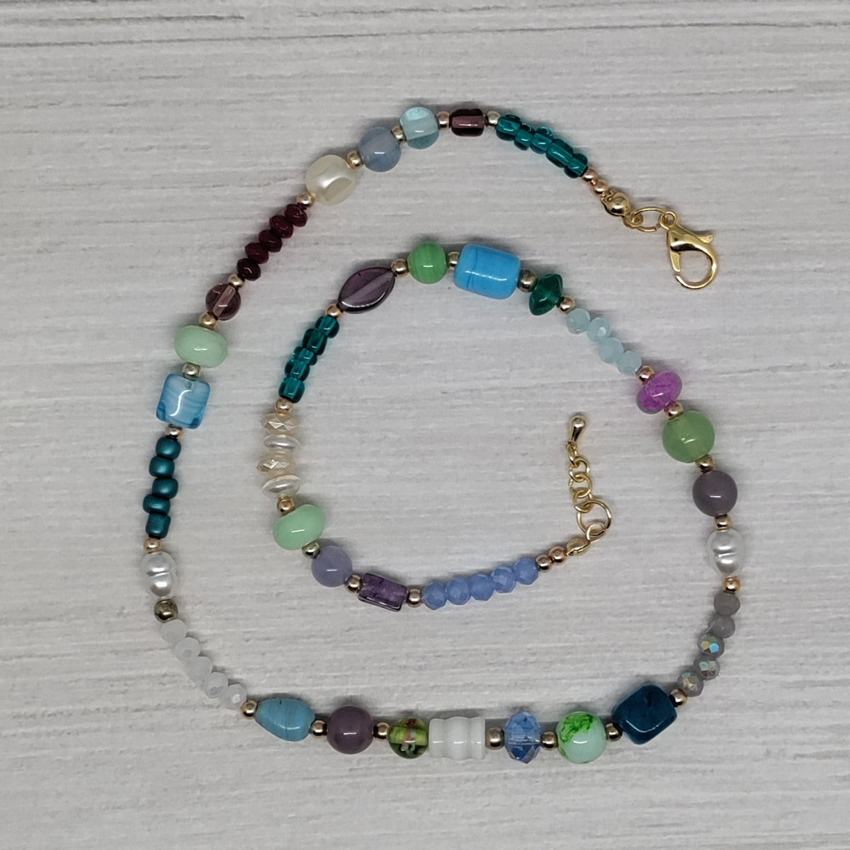 Cotton Candy Skies Beaded Necklace