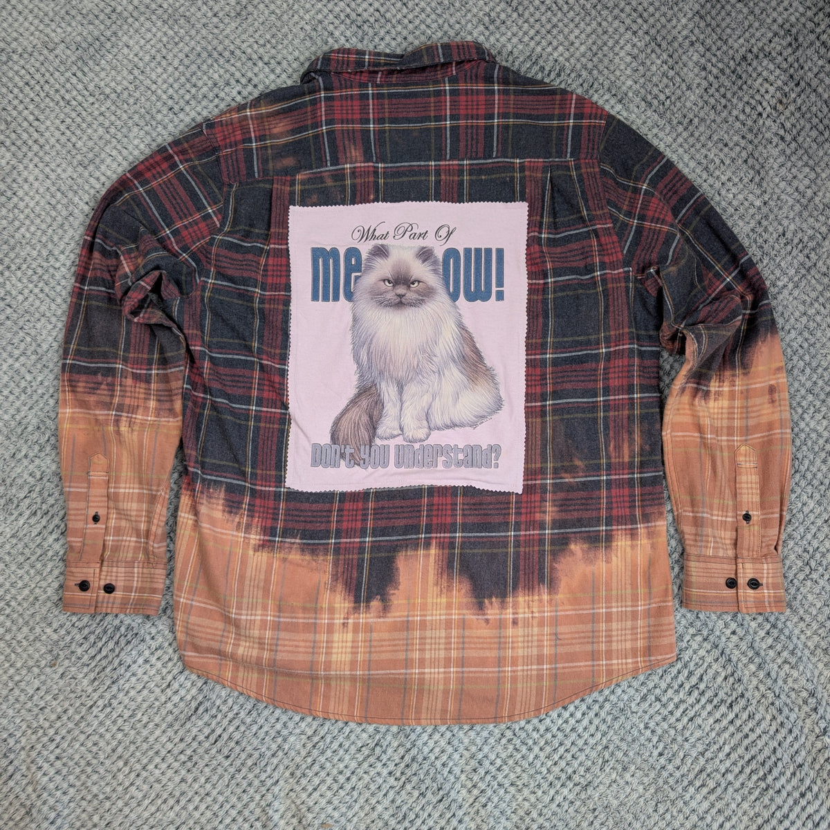 Skater Girl Flannel handmade upcycled flannel size M by Treasures Recreated