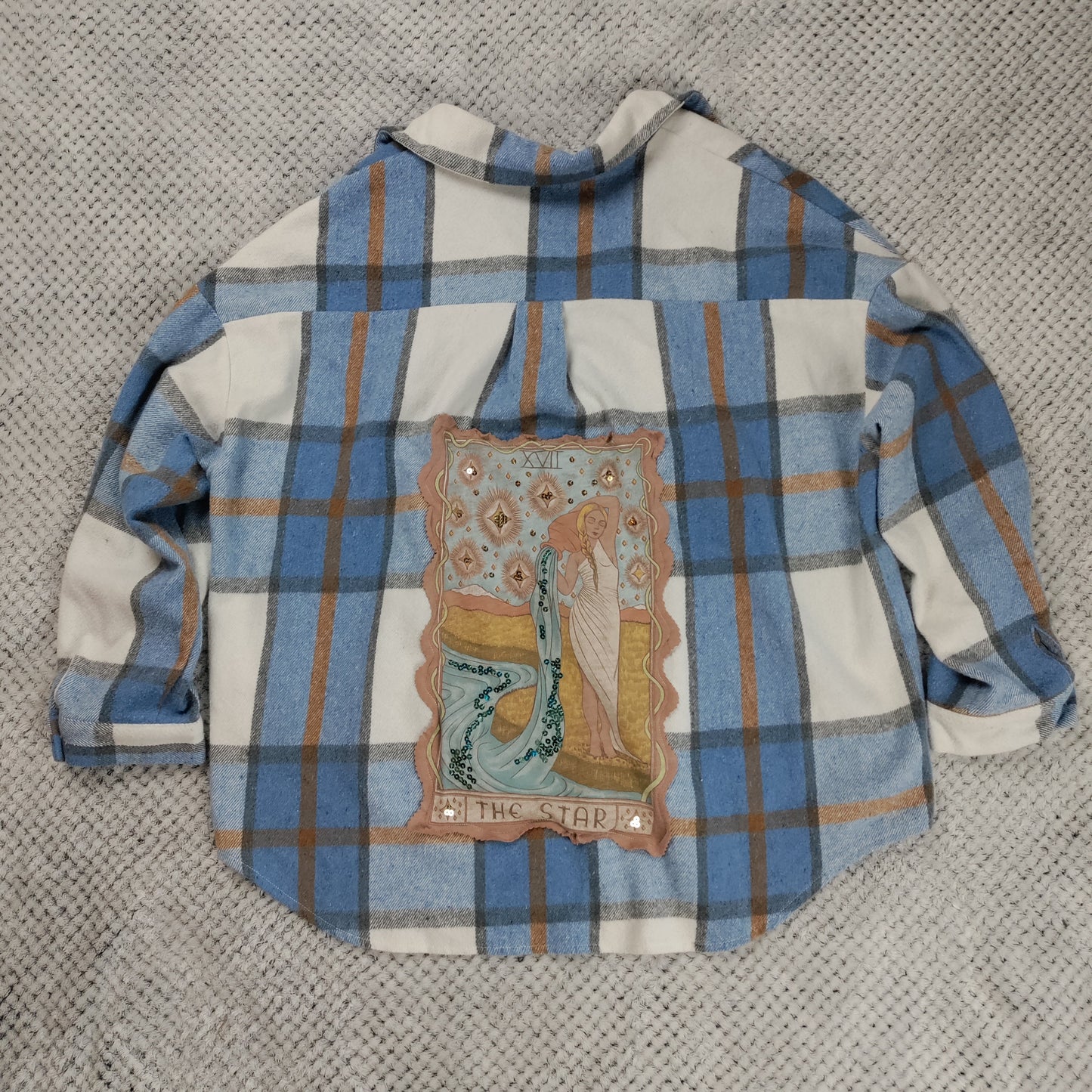 One-of-One Plaid Flannel handmade upcycled flannel size 4XL by Treasures Recreated