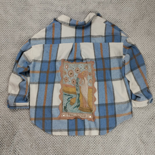 One-of-One Plaid Flannel handmade upcycled flannel size 4XL by Treasures Recreated