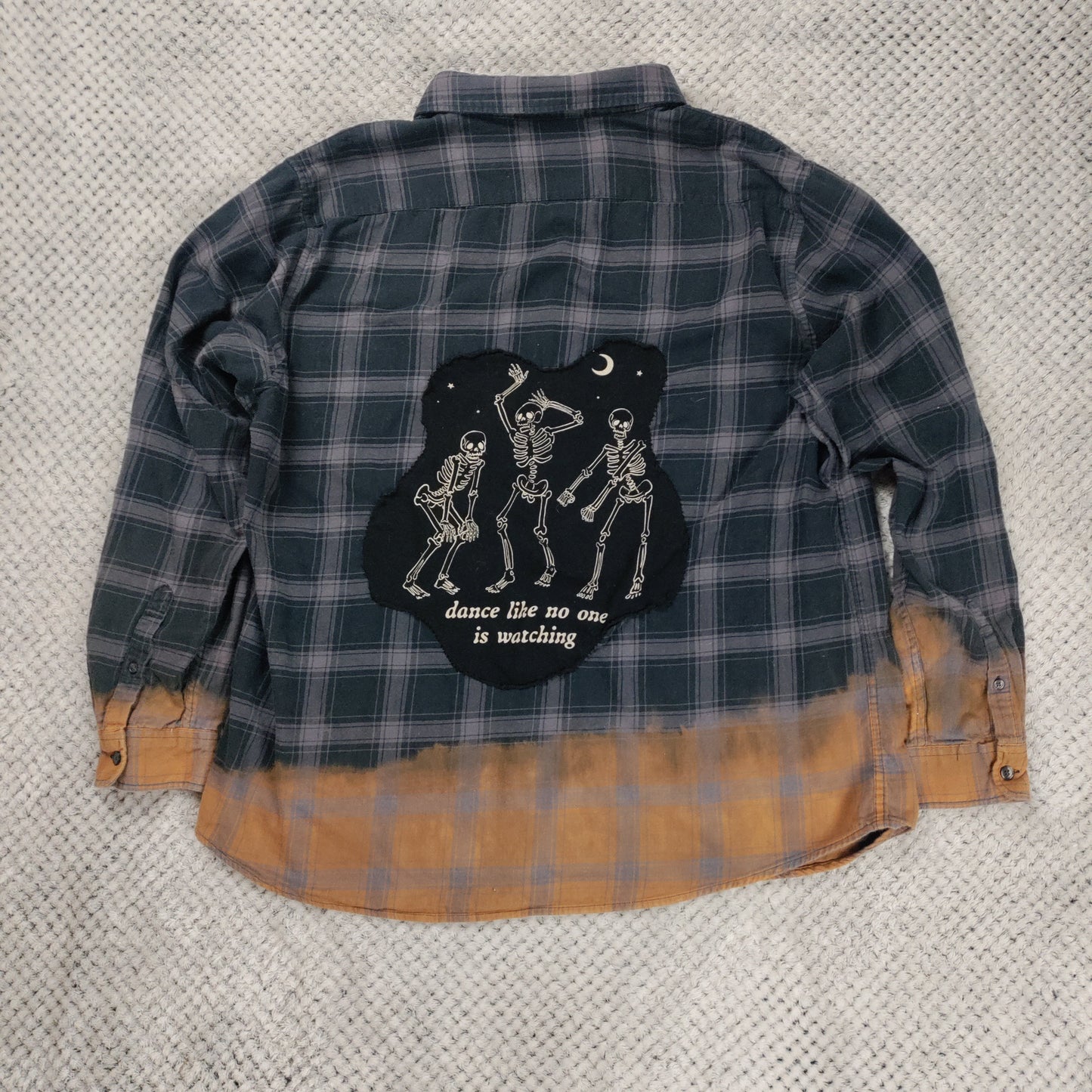 Grunge Rose Flannel handmade upcycled flannel size 2X by Treasures Recreated
