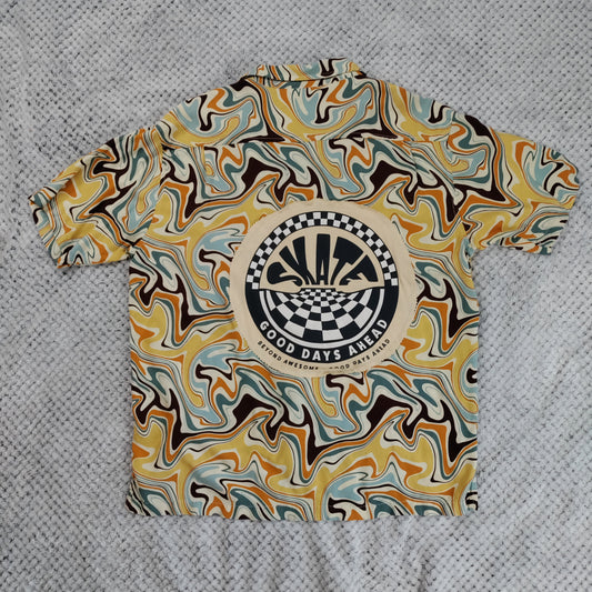 Poolside Pop Summer Shirt by Treasures Recreated - handmade upcycled lightweight summer shirt