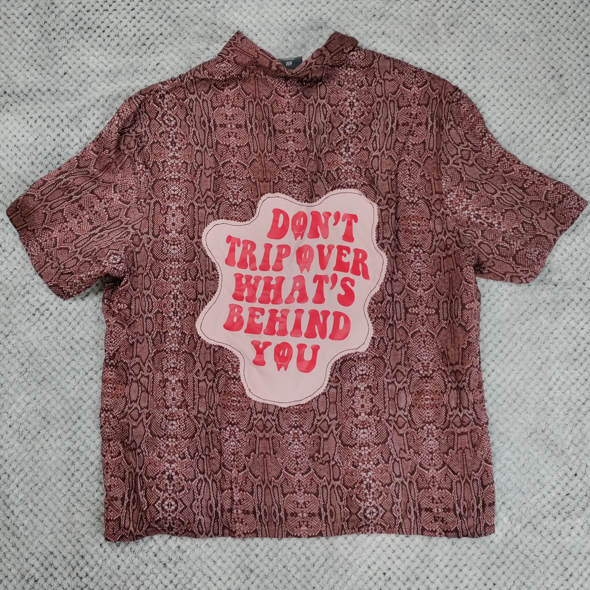 Y2K Vacation Mood Shirt by Treasures Recreated - handmade upcycled lightweight summer shirt