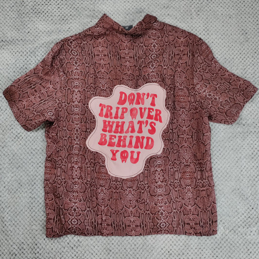 Y2K Vacation Mood Shirt by Treasures Recreated - handmade upcycled lightweight summer shirt