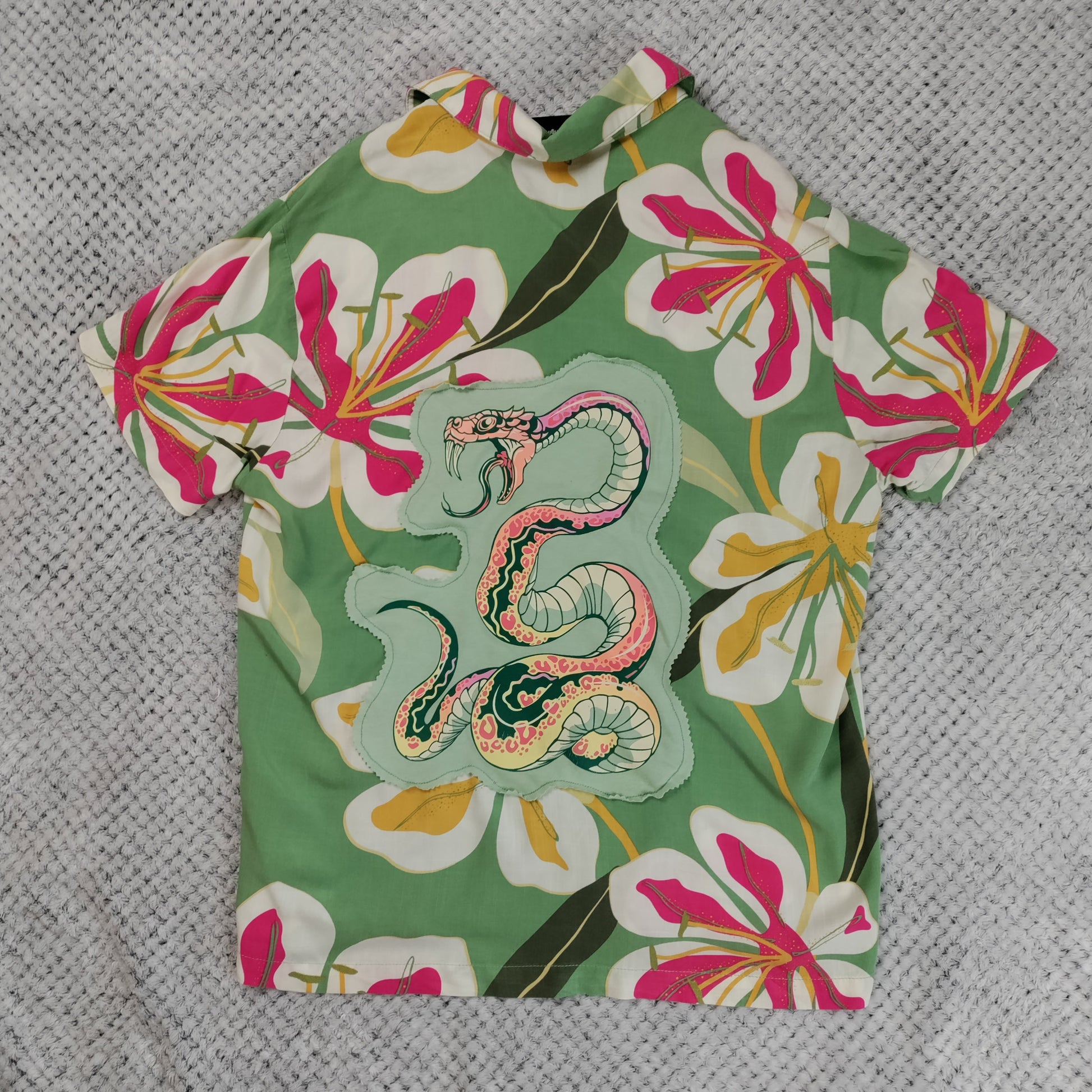 Sunshine Pop Upcycled Summer Shirt by Treasures Recreated - handmade upcycled lightweight summer shirt