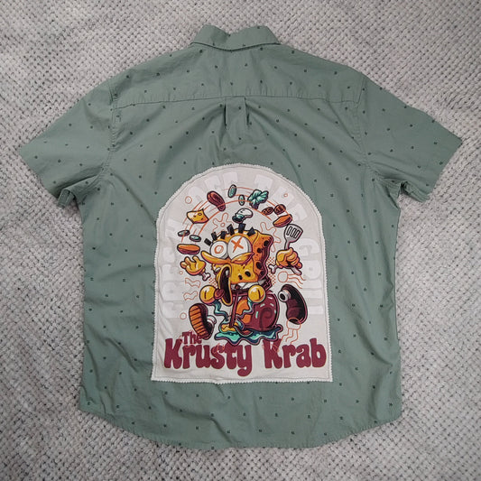 One-of-One Summer Statement Shirt by Treasures Recreated - handmade upcycled lightweight summer shirt