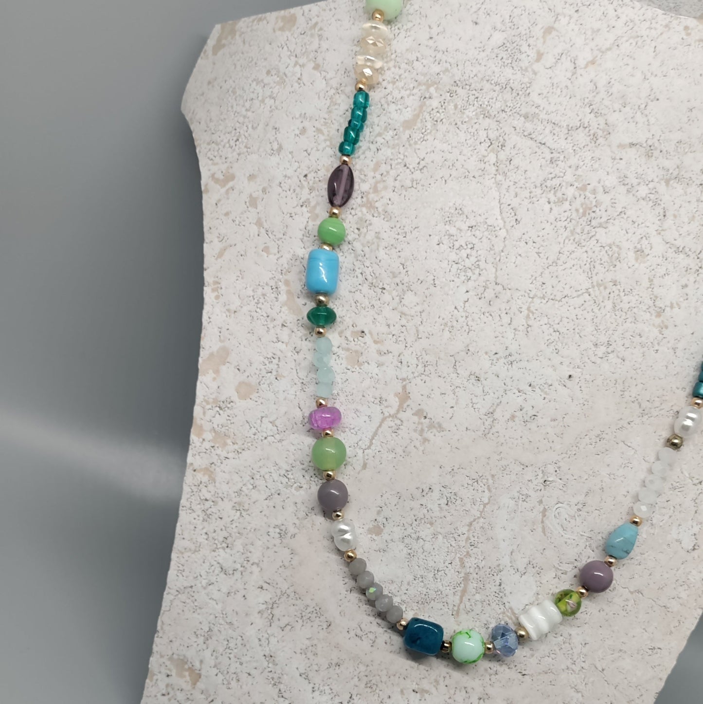 Cotton Candy Skies Beaded Necklace