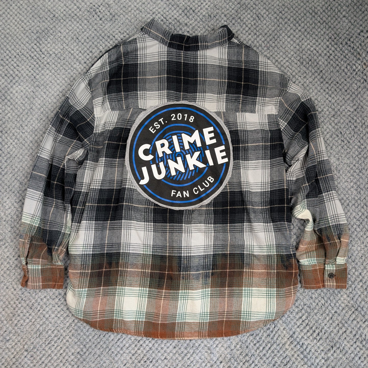 Y2K Garage Sale Gem Flannel handmade upcycled flannel size M by Treasures Recreated
