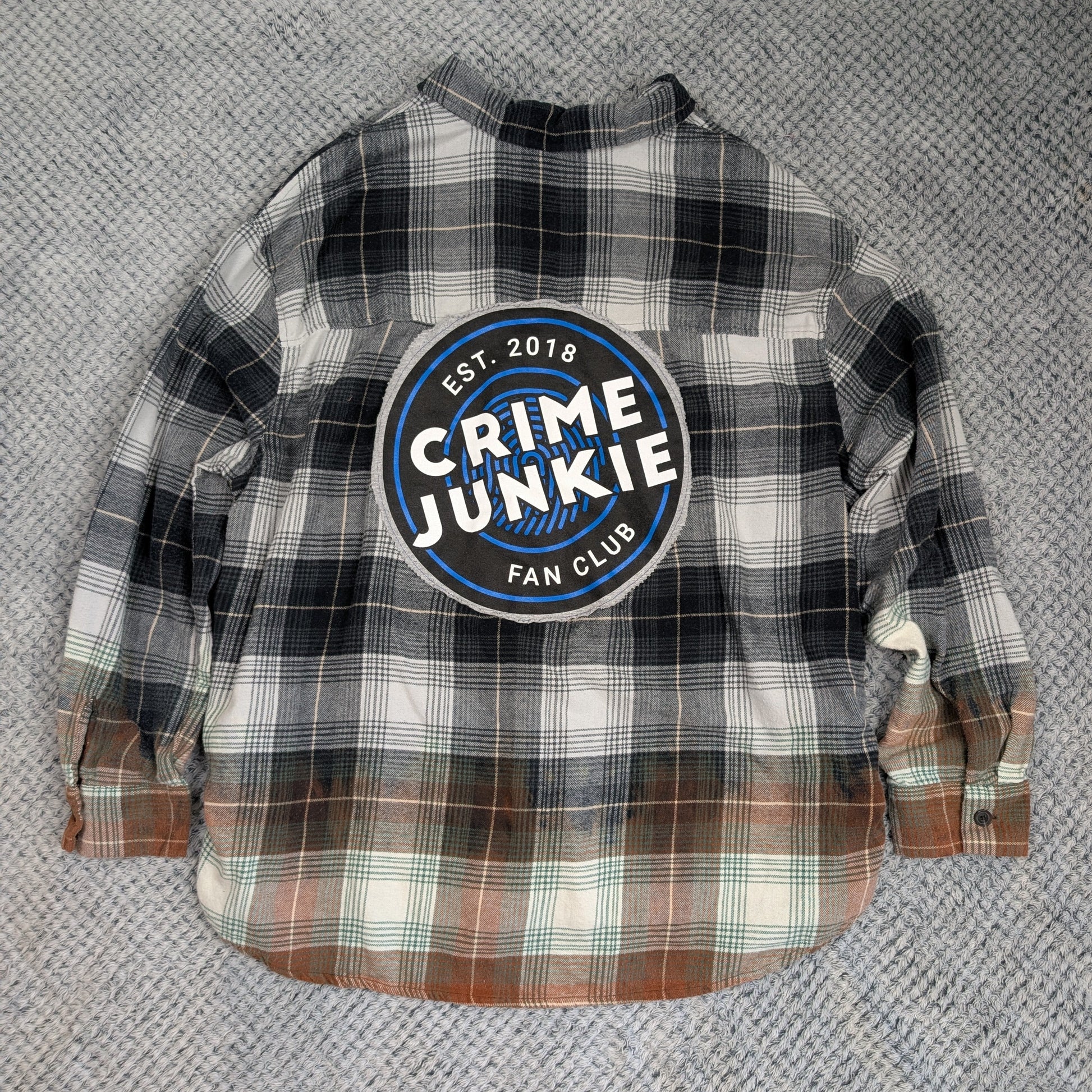 Y2K Garage Sale Gem Flannel handmade upcycled flannel size M by Treasures Recreated