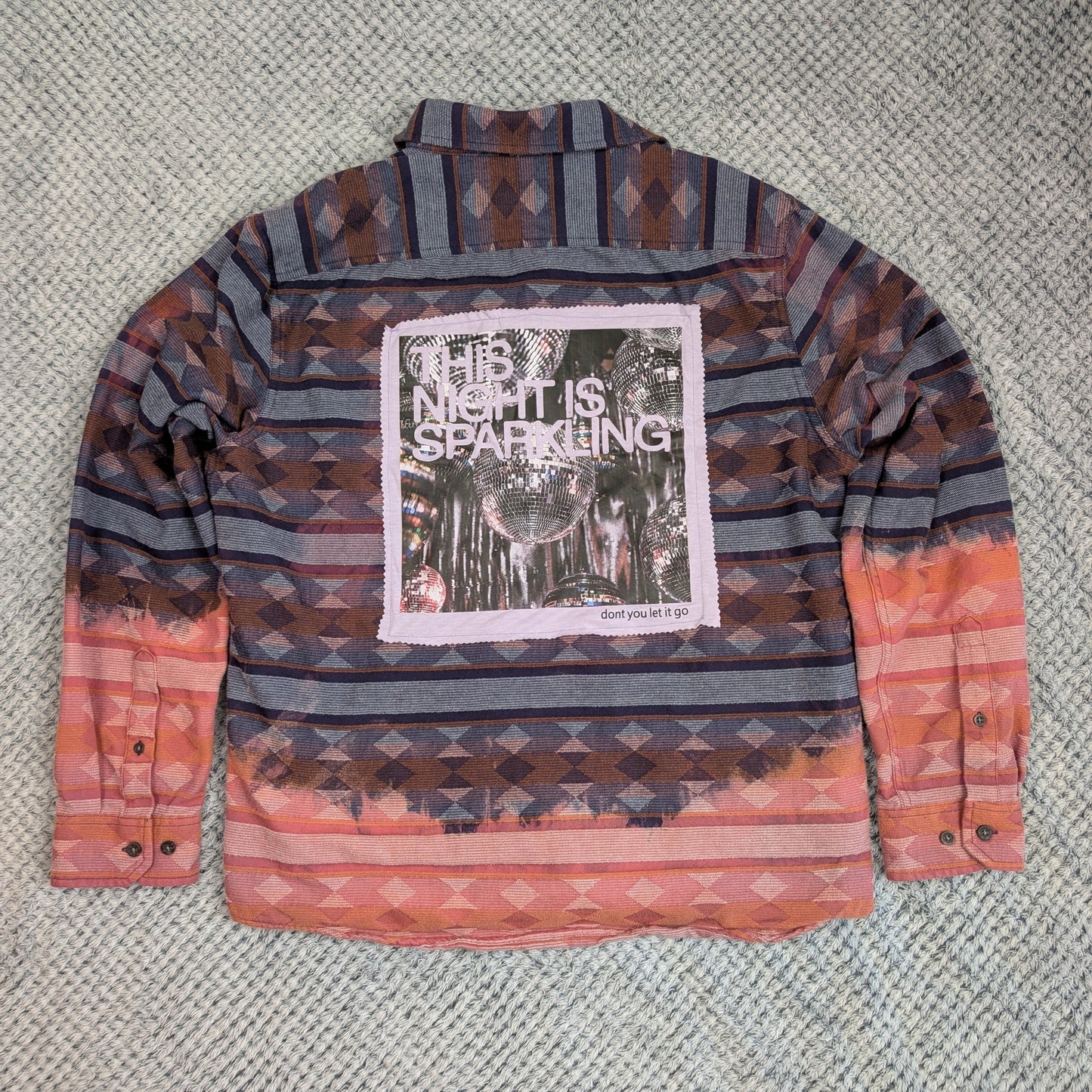 Festival Layering Flannel handmade upcycled flannel size L by Treasures Recreated