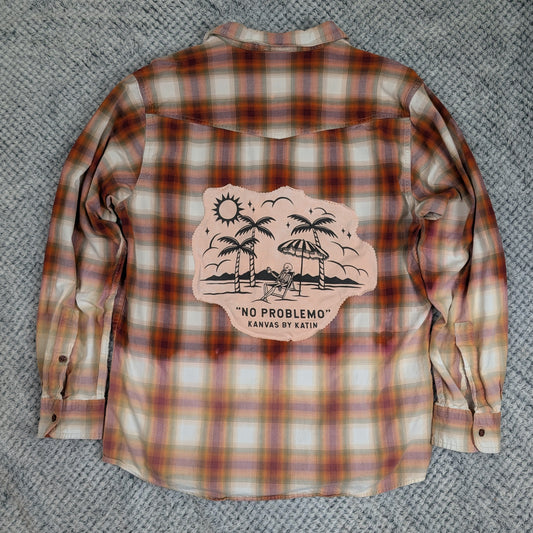 Patchwork Rebel Flannel handmade upcycled flannel size 2X by Treasures Recreated