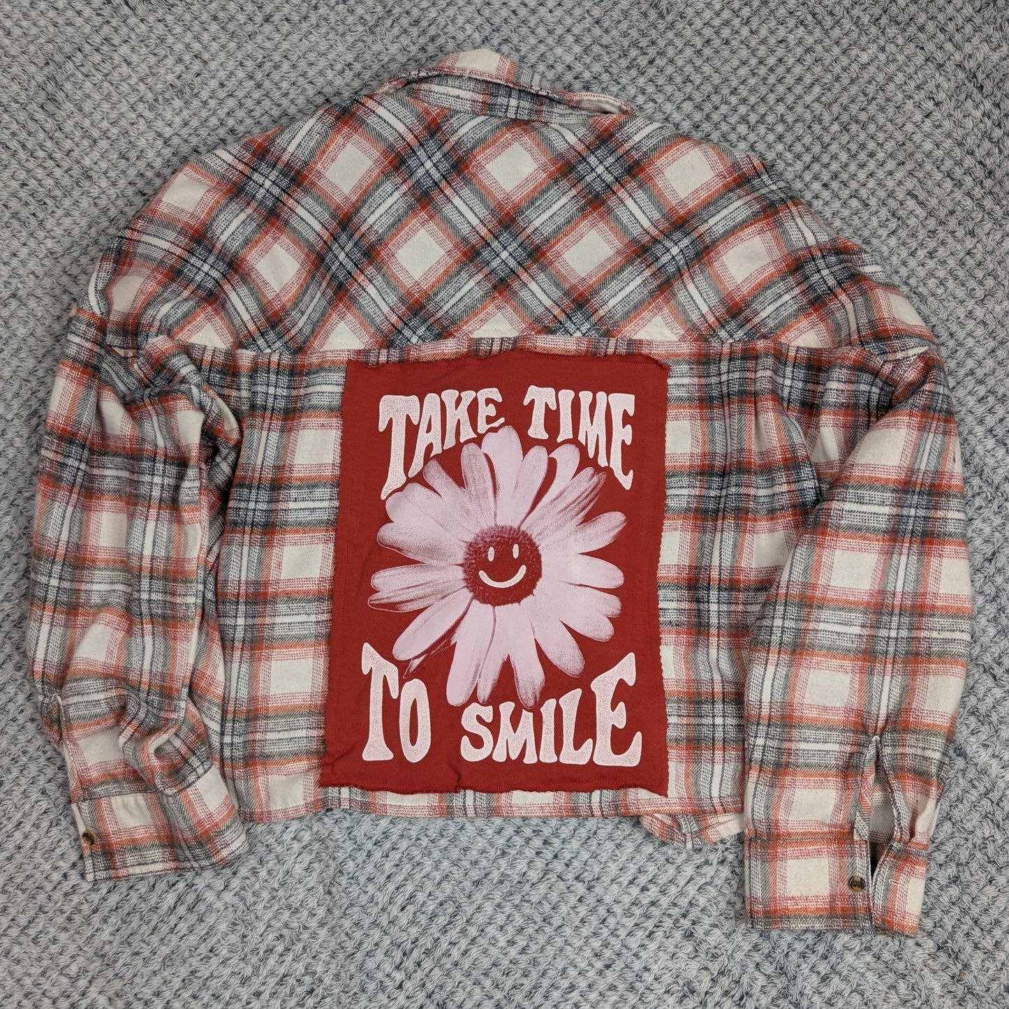 Bold Plaid Muse Flannel handmade upcycled flannel size XL by Treasures Recreated