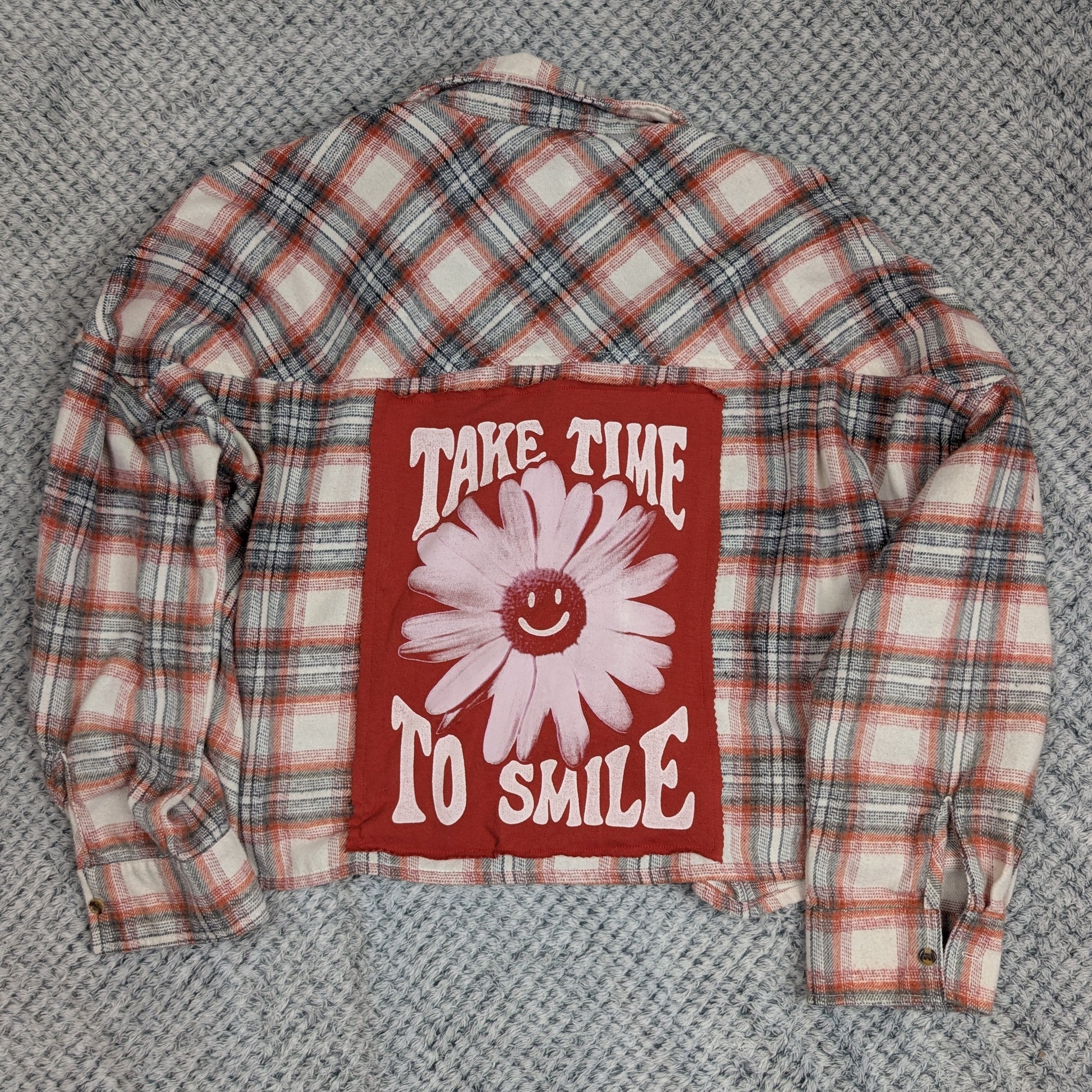 Bold Plaid Muse Flannel handmade upcycled flannel size XL by Treasures Recreated