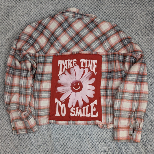 Bold Plaid Muse Flannel handmade upcycled flannel size XL by Treasures Recreated