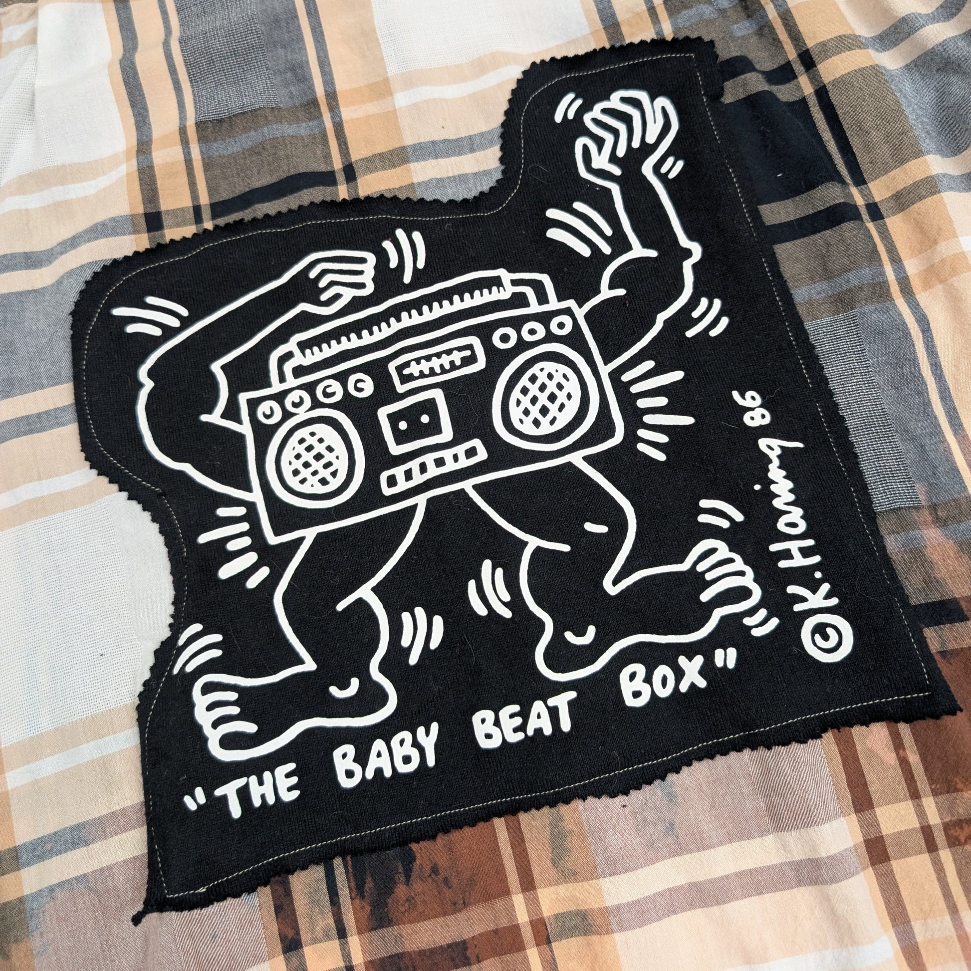Vintage Graphic Remix Flannel handmade upcycled flannel size 3X by Treasures Recreated