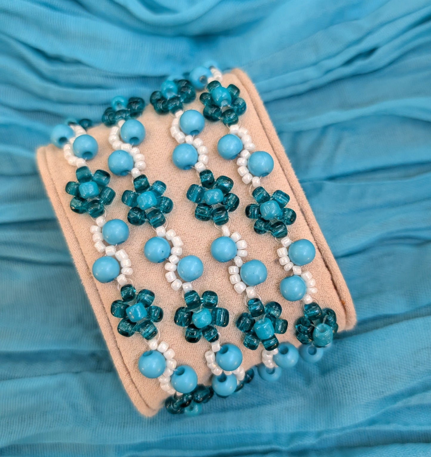 Beaded Flower Bracelet