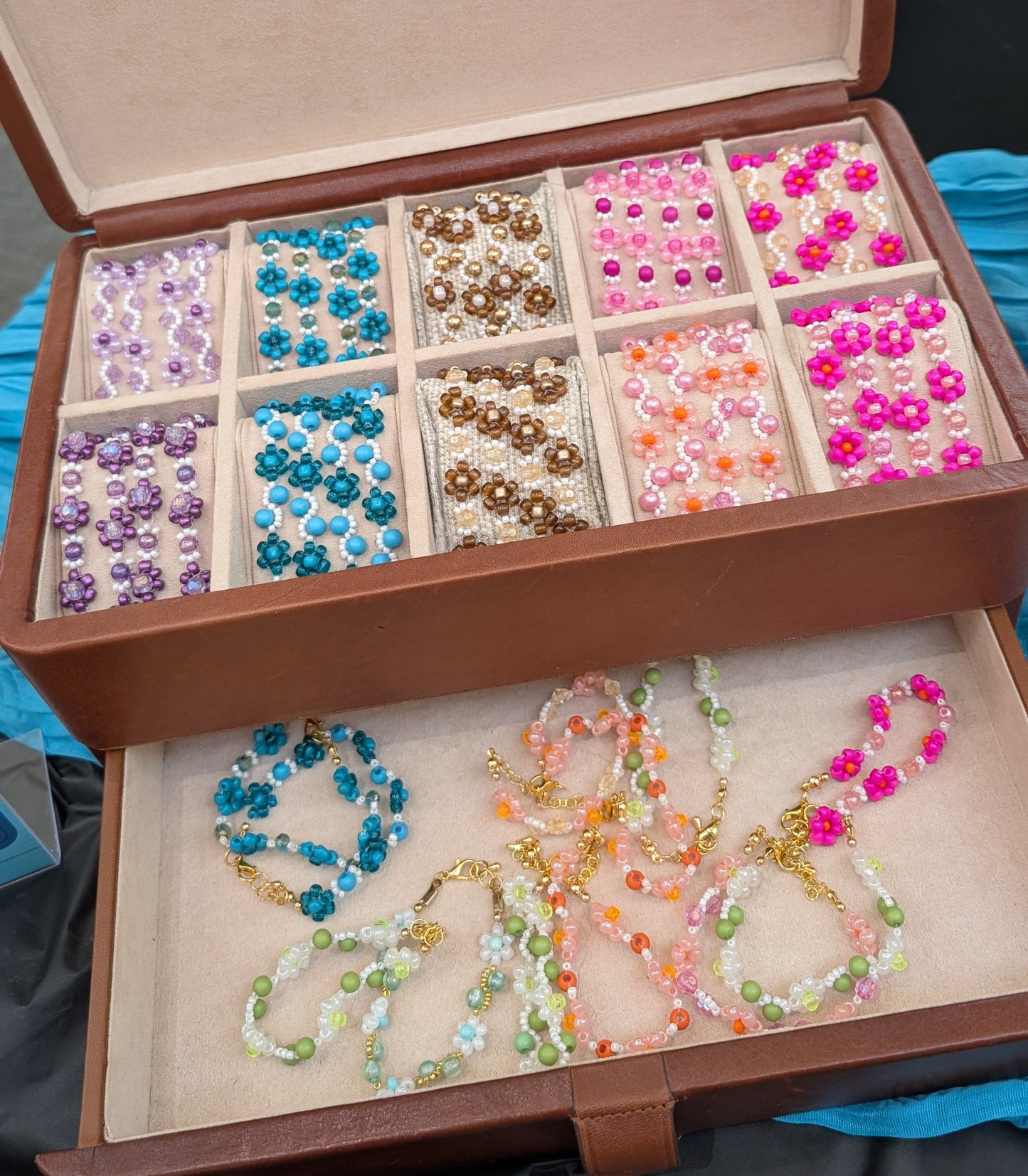 Beaded Flower Bracelet